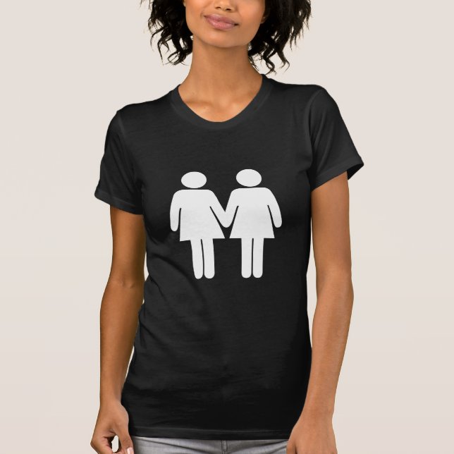Chica + Camisetas de la oscuridad del chica (Anverso)