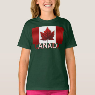 Chica Canadá Bandera camiseta niño orgánico Canadá