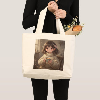 Chica Caprichosa con Bolsa de Café