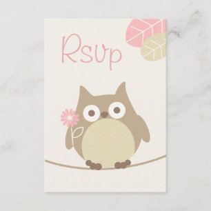 Chica caprichoso Owl Baby Shower Rsvp