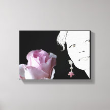 Chica cara bonito rosa rosa rosa forma floral arte