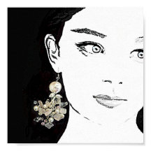 chica cara ilustracion de moda arte fino