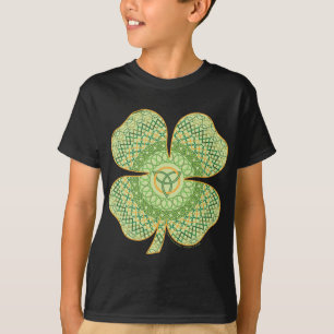 Chica celta de Shamrock y bebé camiseta oscura
