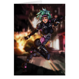 Chica cibernético de Manga de la policía