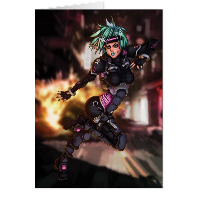 Chica cibernético de Manga de la policía (Frente)