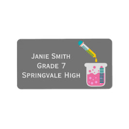 Chica ciencia etiquetas de libros de nombres lindo