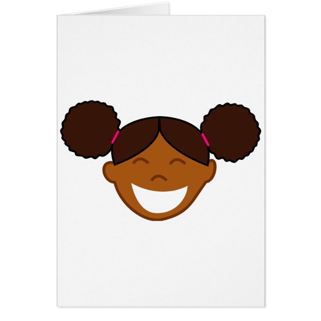 Chica con Afro Puffs Cara (Frente)
