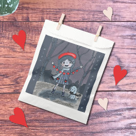 Chica con Bolsas de Favor del El día de San Valent