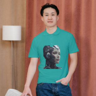 Chica con camiseta de inteligencia artificial