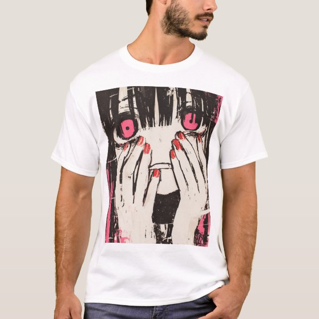 Chica Con Camiseta De Uñas Rojas (Anverso)