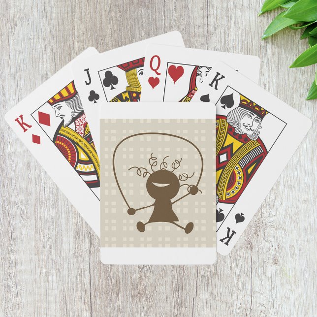 Chica Con Cartas De Jugador De Salto (Subido por el creador)