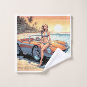 Chica con coche deportivo