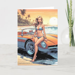 Chica con coche deportivo