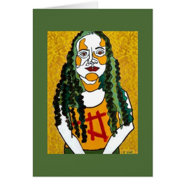 Chica con el pelo verde (Frente)