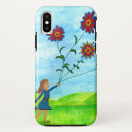 Chica con Funda para iPhone X de Fllower Kite