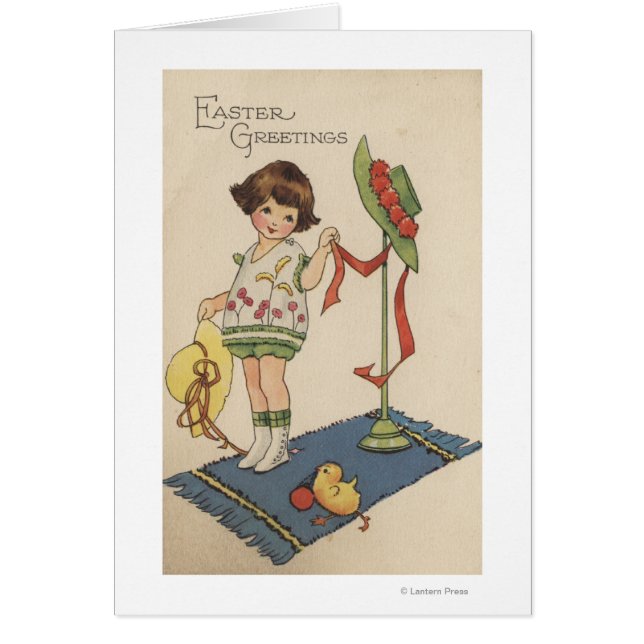 Chica con Gorra amarillo y polluelo (Frente)