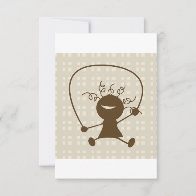 Chica Con Invitaciones De Salto (Anverso)