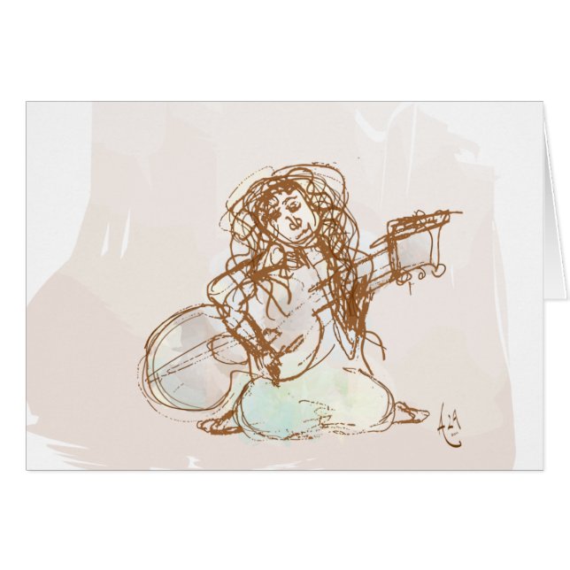 Chica con la guitarra (Anverso (Horizontal))