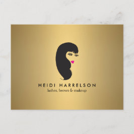 Chica con los latigazos en la falsa postal del oro