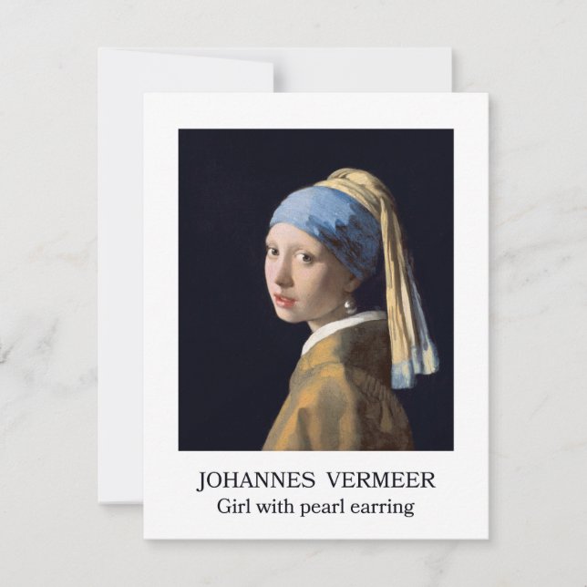 Chica con perlas de 1665 Johannes Vermeer (Anverso)