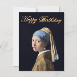 Chica con perlas ganando 1665 Feliz cumpleaños