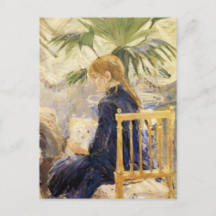 Chica Con Perro por Berthe Morisot Tarjeta Postal