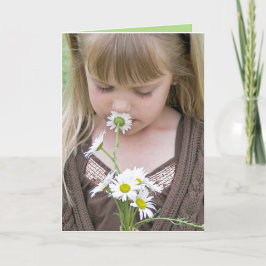 Chica Con Tarjeta Daisy Bouquet
