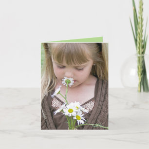 Chica Con Tarjeta Daisy Bouquet