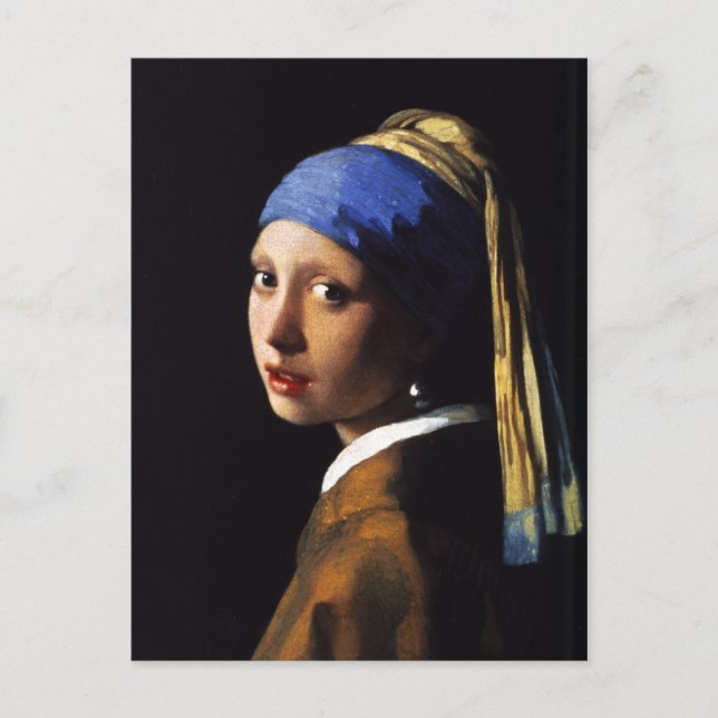 Chica con tarjeta Pearl Earring (Anverso)