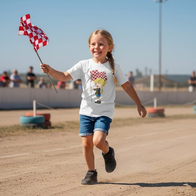 Chica Con Una Camiseta De Bandera Eruptiva (Subido por el creador)