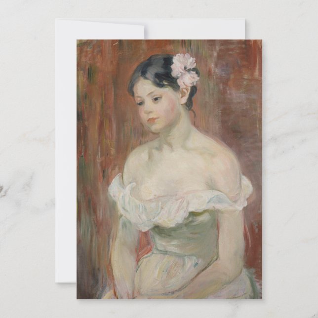Chica con una flor en el pelo | Berthe Morisot (Anverso)