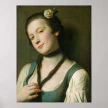 Chica con una Flor - Póster de Arte Fino de Pietro