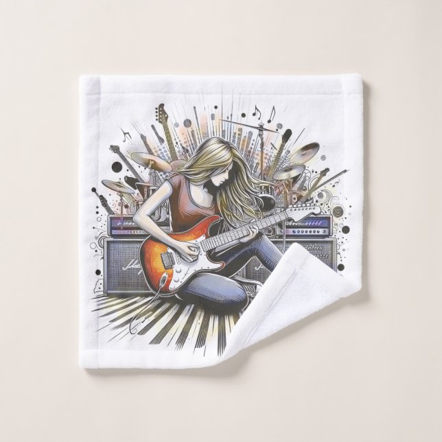 Chica con vibraciones musicales (Toallita)