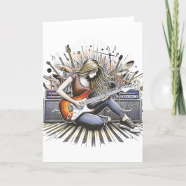 Chica con vibraciones musicales