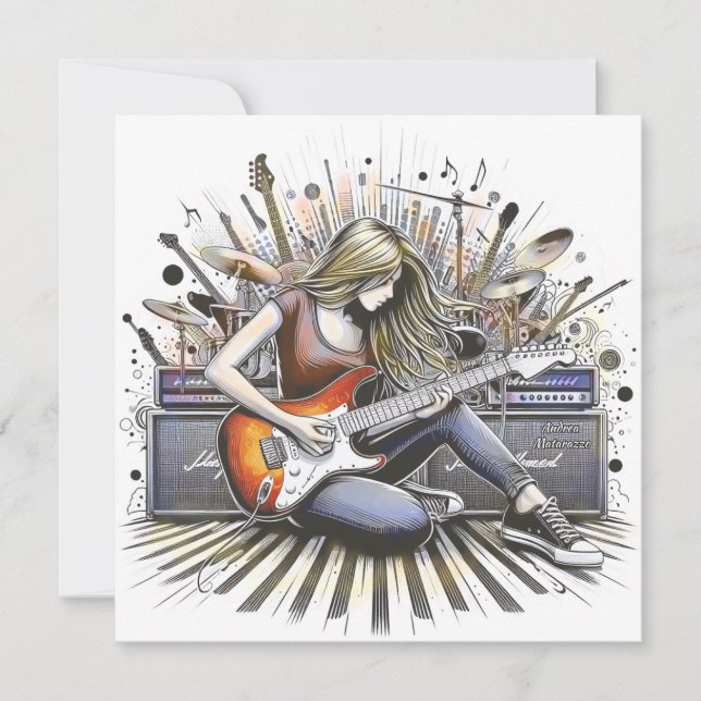 Chica con vibraciones musicales (Anverso)