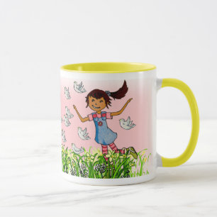 Chica conocido personalizado nieta en taza de la
