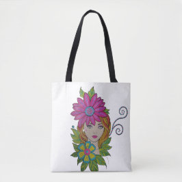 Chica Corona de Flores Bolsa Boho Tote