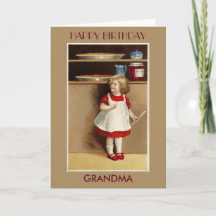 Chica cosechado en tarjeta de cumpleaños Personali