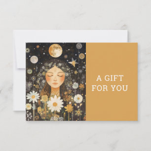 Chica Cósmica Boho Moon Código QR Certificado de R