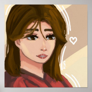 Chica Cuaderno Sencillo fondo de arte digital a ma