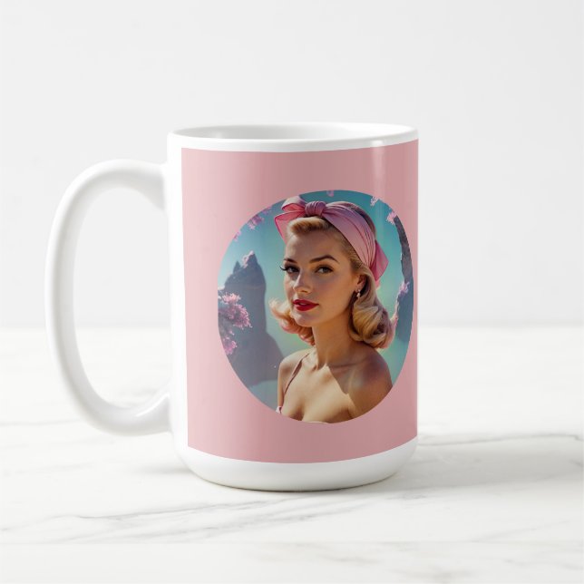 chica cumpleaños fabulosa taza de café tafetán (Izquierda)