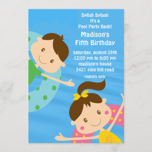 Chica CUTE y Fiesta del grupo Invitación al cumpl