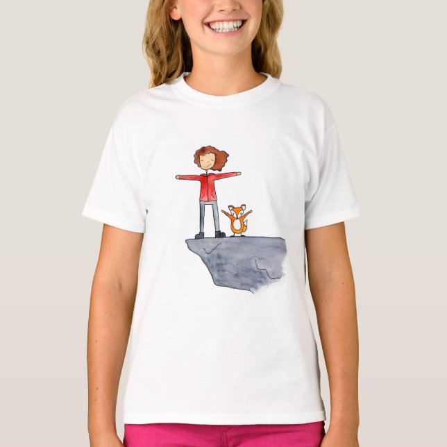Chica de ABCs del Backpacker en la camiseta de la (Anverso)