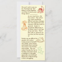 Chica de Acción de Gracias del Autismo