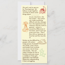 Chica de Acción de Gracias del Autismo