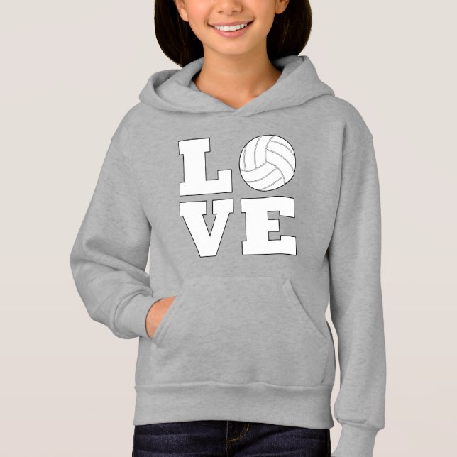 Chica de amor de voleibol sudadera (Anverso)