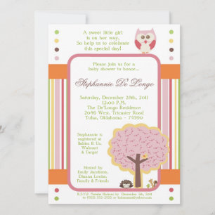 Chica de amor y naturaleza Woodla Invitación a Bab