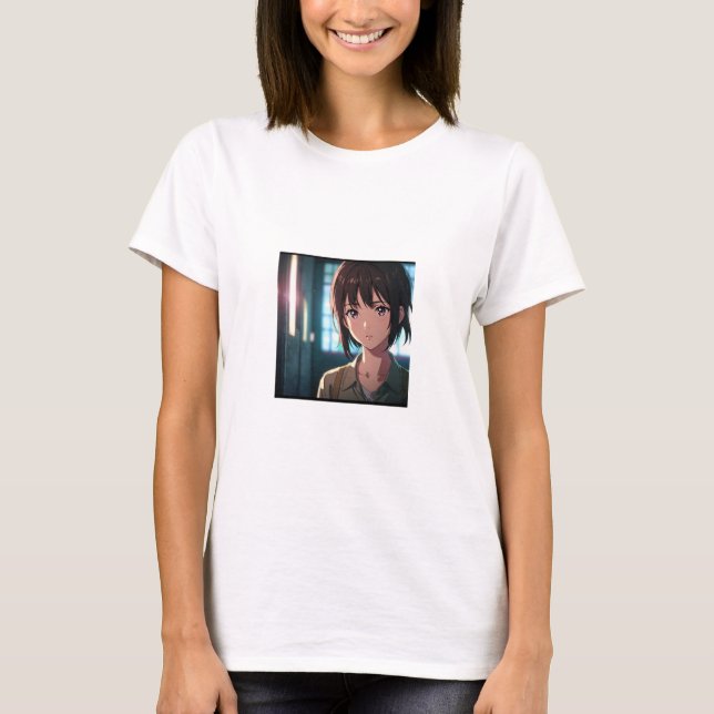 chica de anime de la camiseta dsein (Anverso)