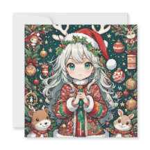 Chica de anime de Navidad