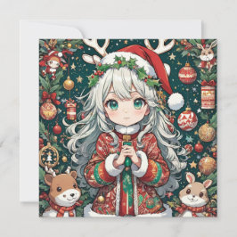 Chica de anime de Navidad